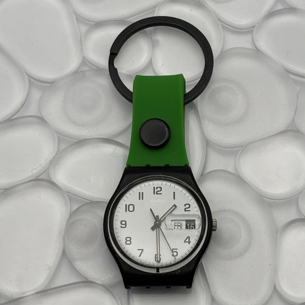 Green & Black Swatch Keychain - fits Gent Swatch watch